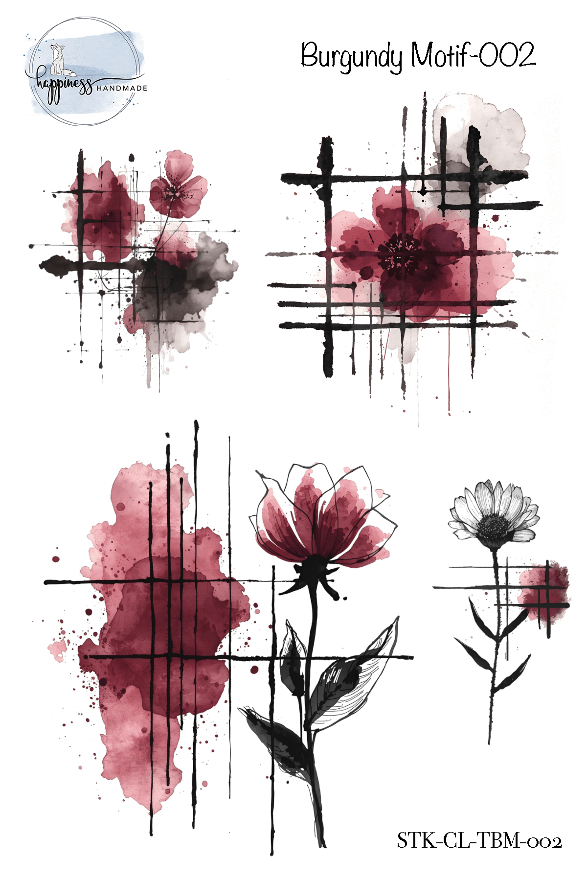 Figures in Burgundy Sticker Bundle