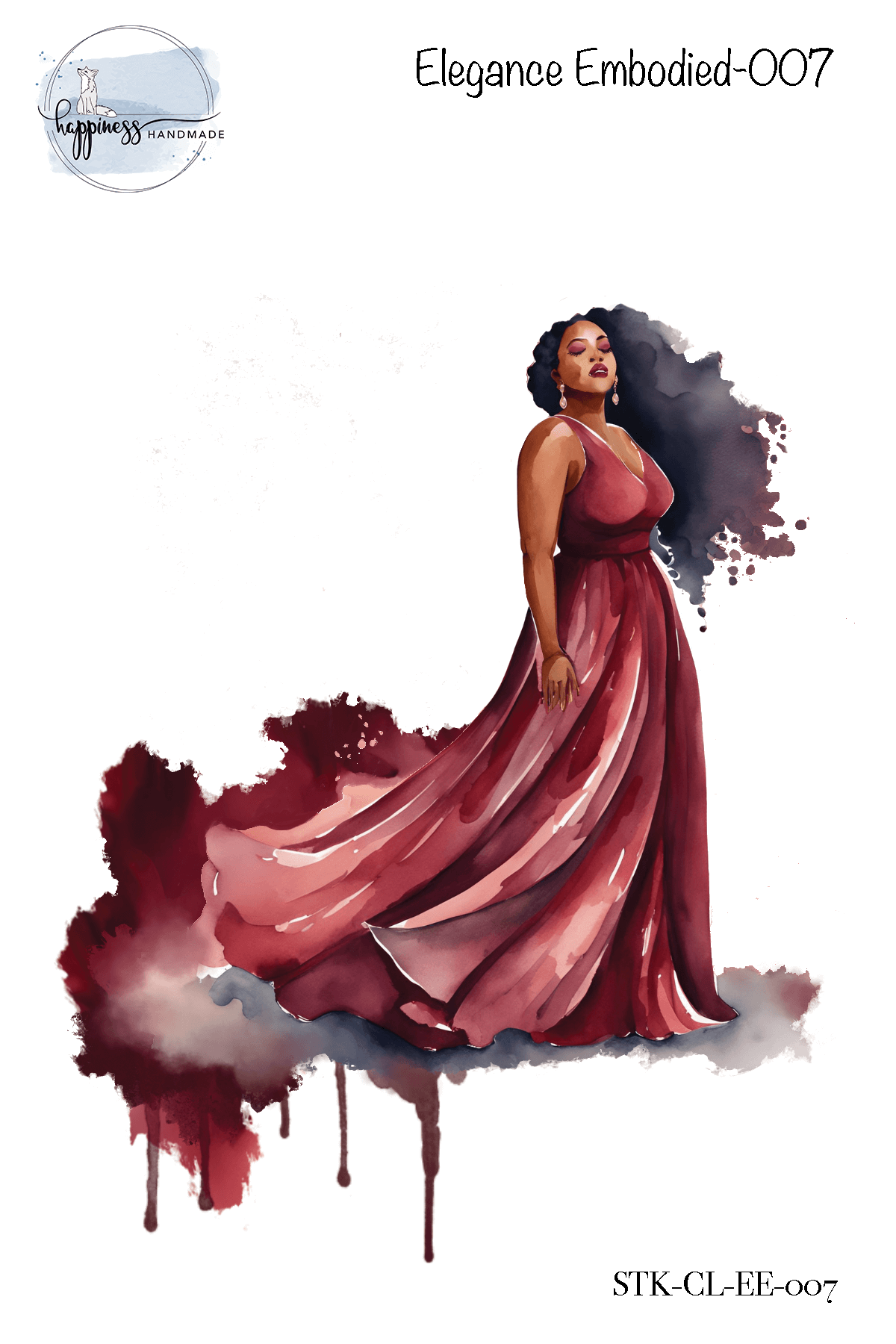 Figures in Burgundy Sticker Bundle