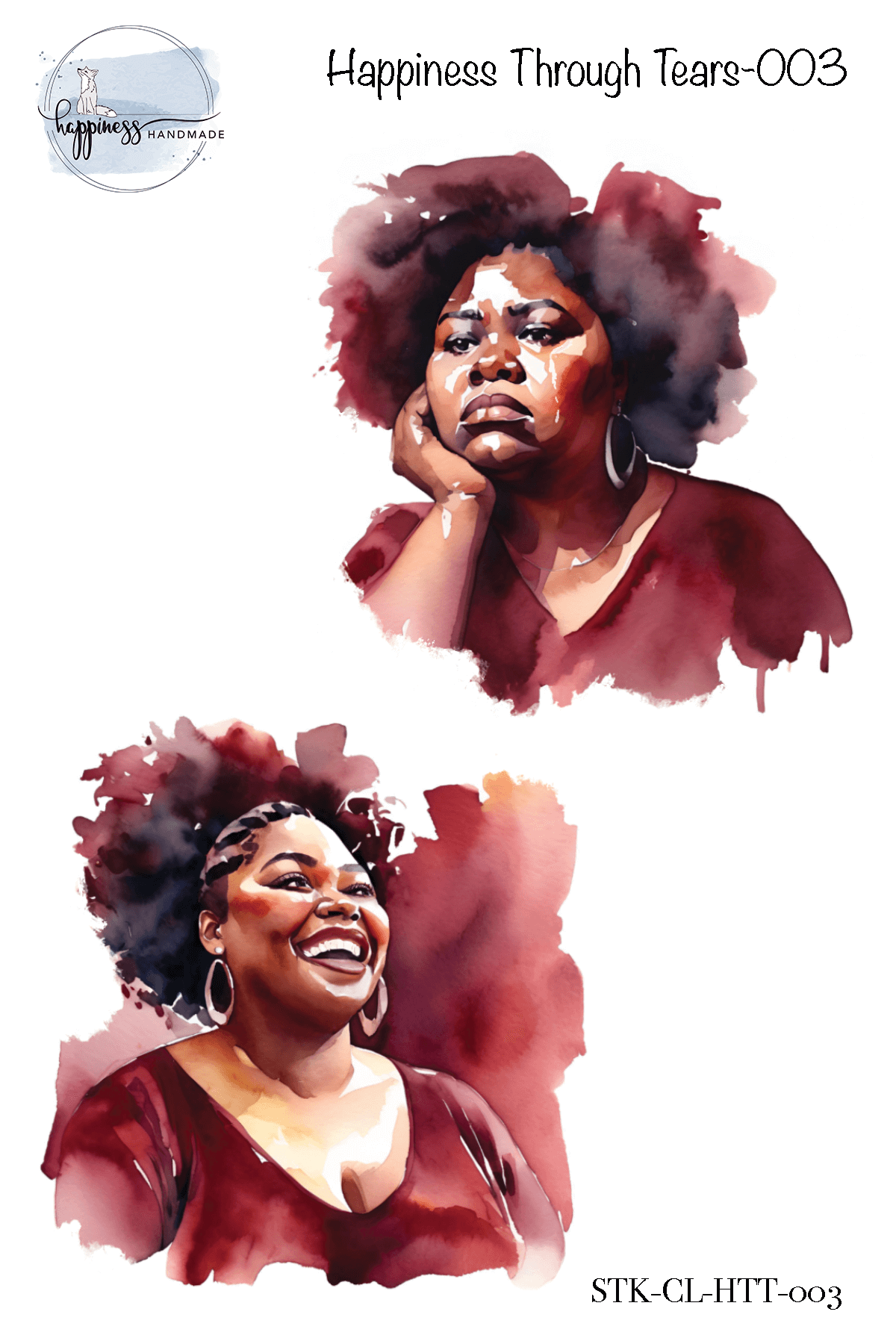 Figures in Burgundy Sticker Bundle