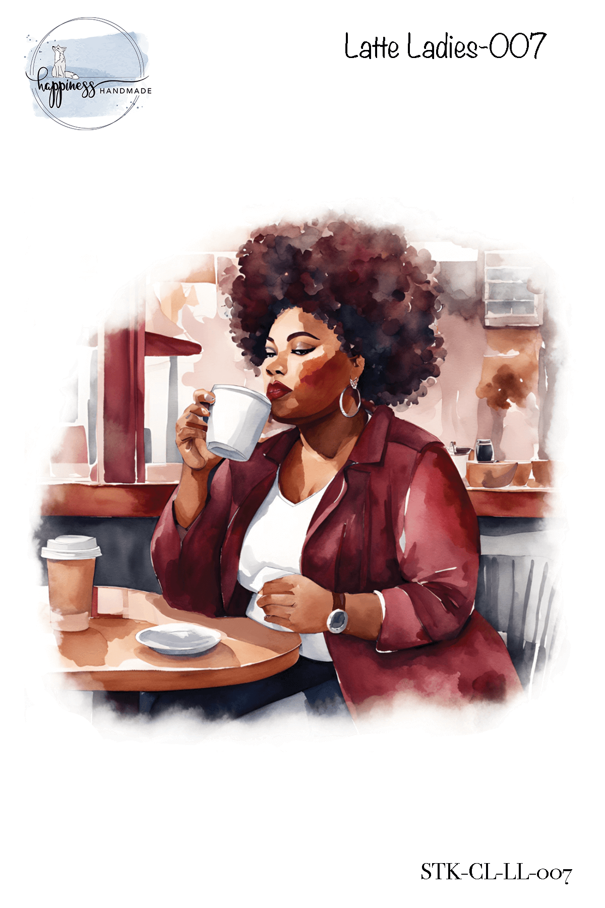 Figures in Burgundy Sticker Bundle