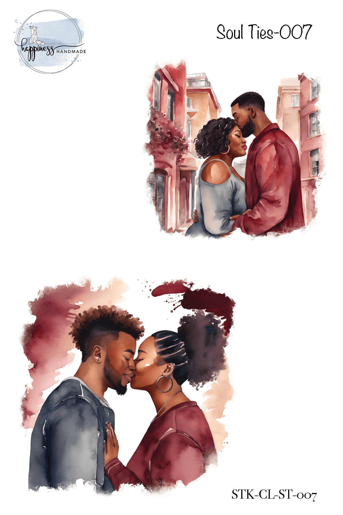 Figures in Burgundy Sticker Bundle