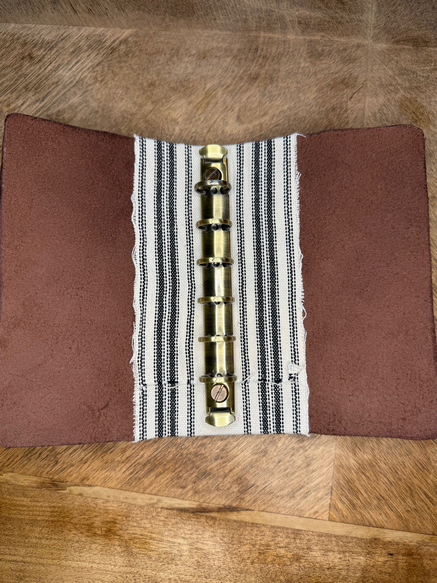 A7 Leather Ring Binder-The Keeper|SMALL STRIPE