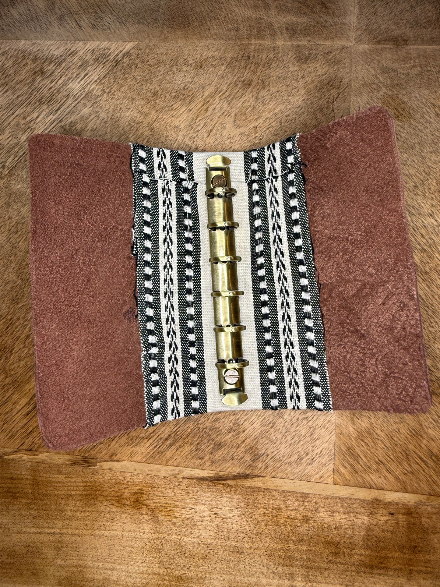 A7 Leather Ring Binder-The Keeper|LARGE STRIPE