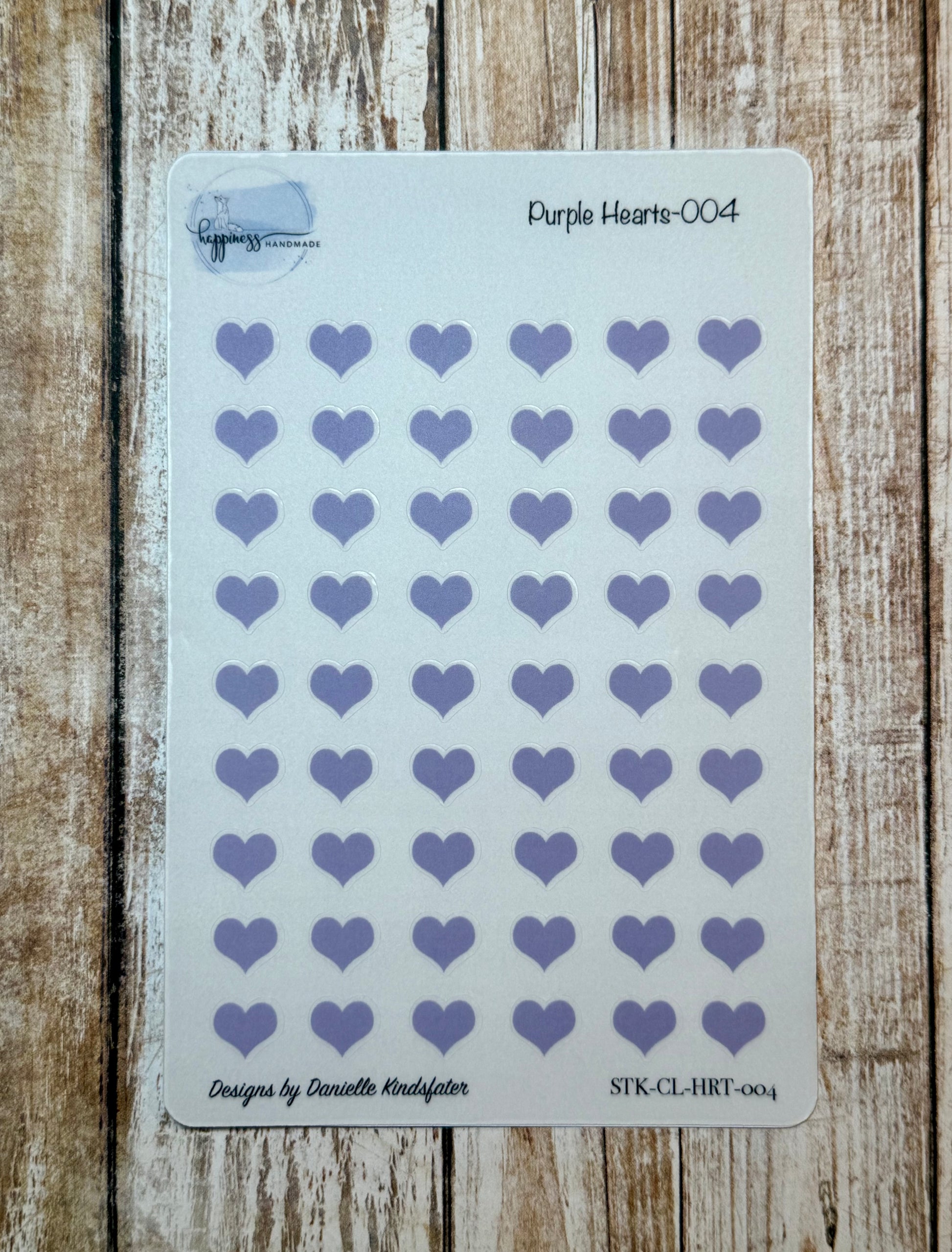 Heart Sticker Counter Premium Clear Stickers-Hearts of multiple colors – Happiness Handmade, LLC