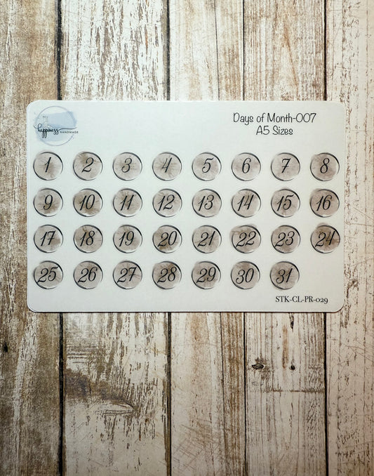 Days of the Week for Weekly Spreads