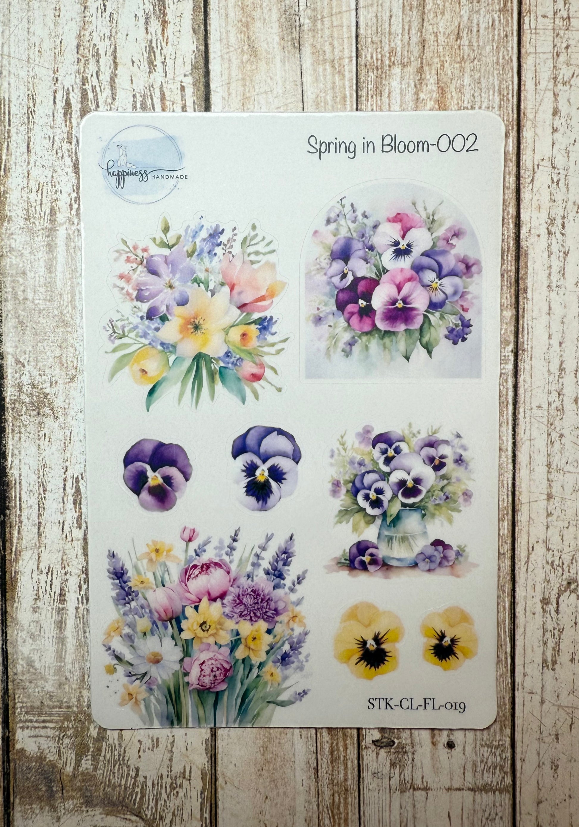 Spring Time Clear Sticker Premium Clear Stickers-Vibrant Spring Floral – Happiness Handmade, LLC
