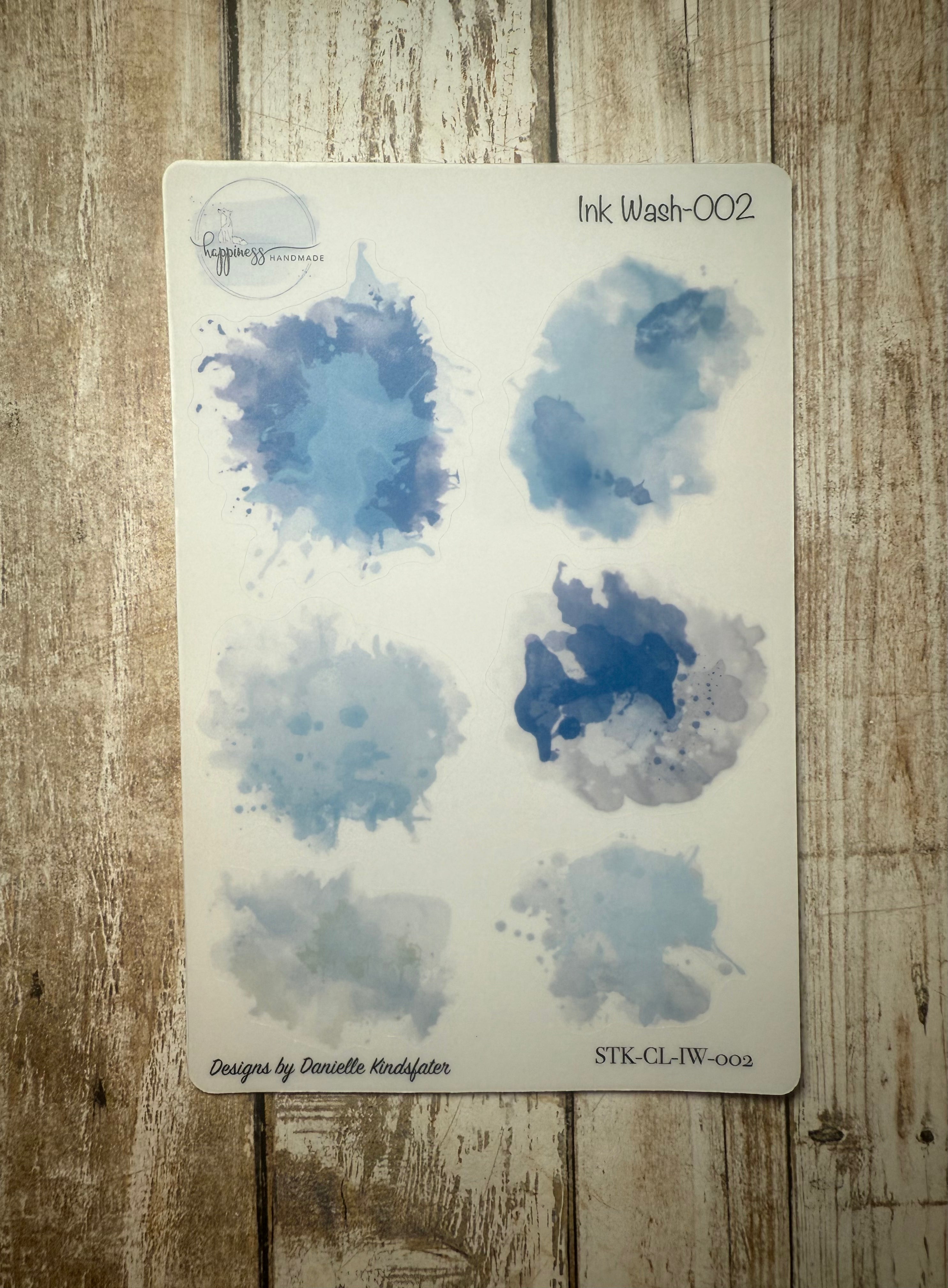 Low Ink Sticker Ink splatter stickers, watercolor splashes – Happiness Handmade, LLC
