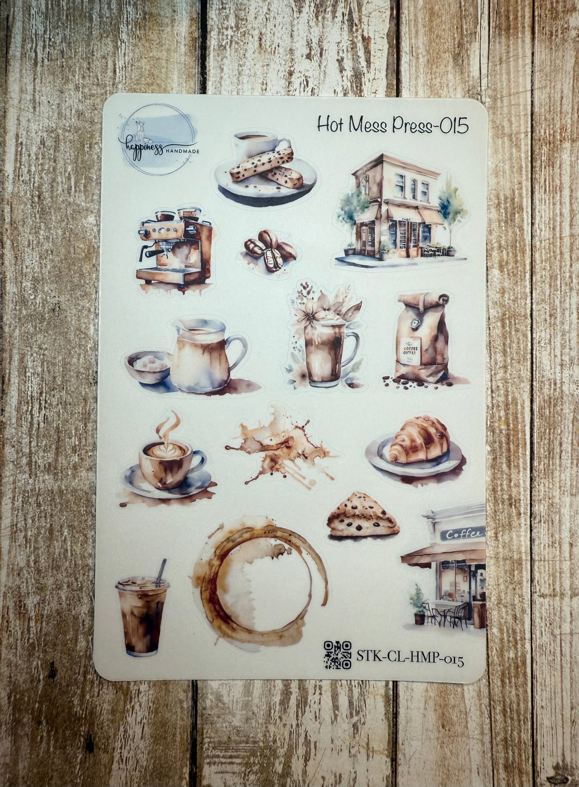 Coffing Sticker Coffee-Clear Stickers-Coffee, pastries, for coffee lovers – Happiness ...
