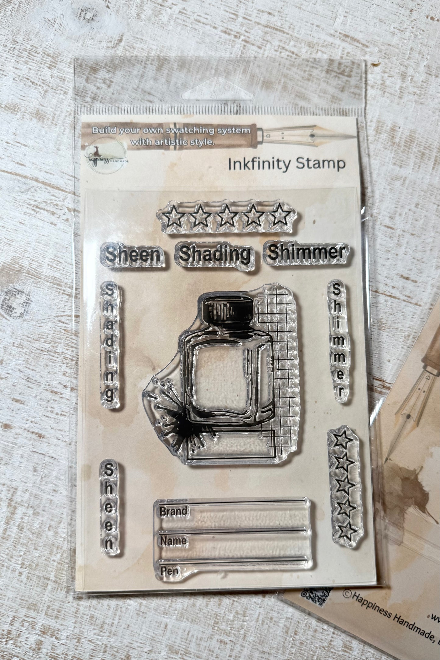 Inkfinity Stamp-Versatile and Customizable Fountain Pen Ink Swatching