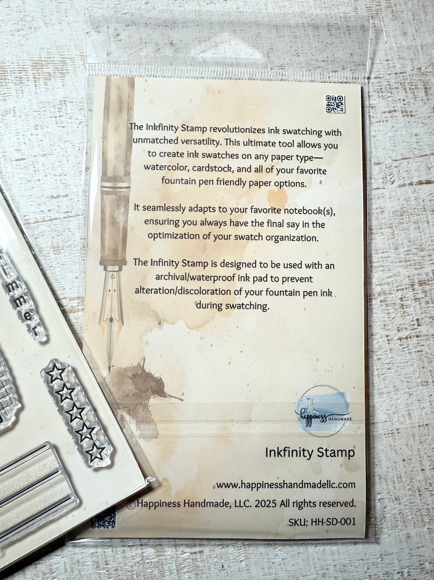 Inkfinity Stamp-Versatile and Customizable Fountain Pen Ink Swatching