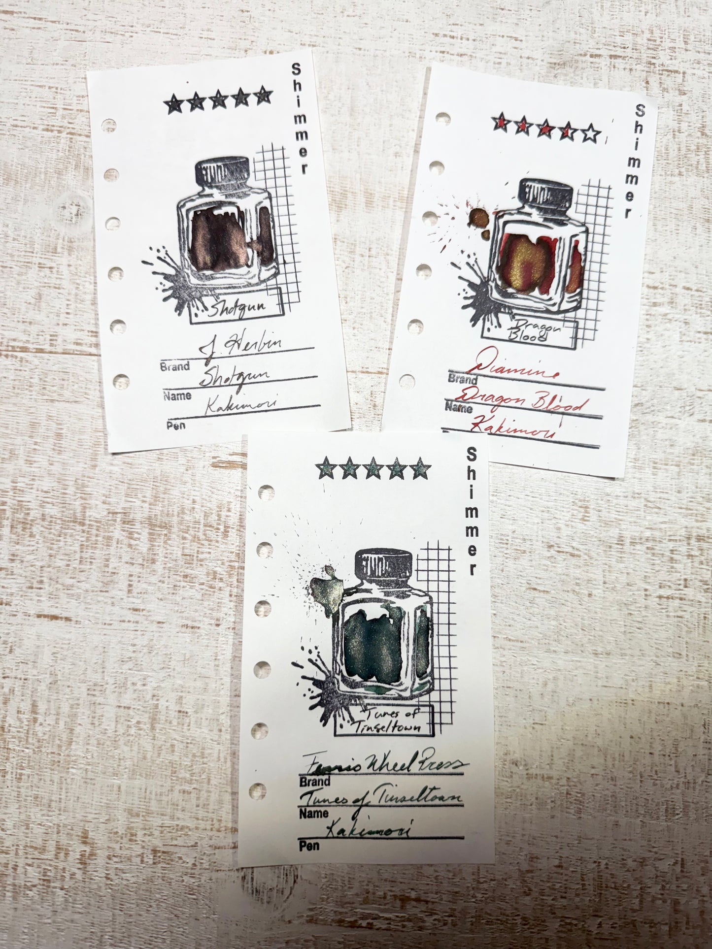 Inkfinity Stamp-Versatile and Customizable Fountain Pen Ink Swatching