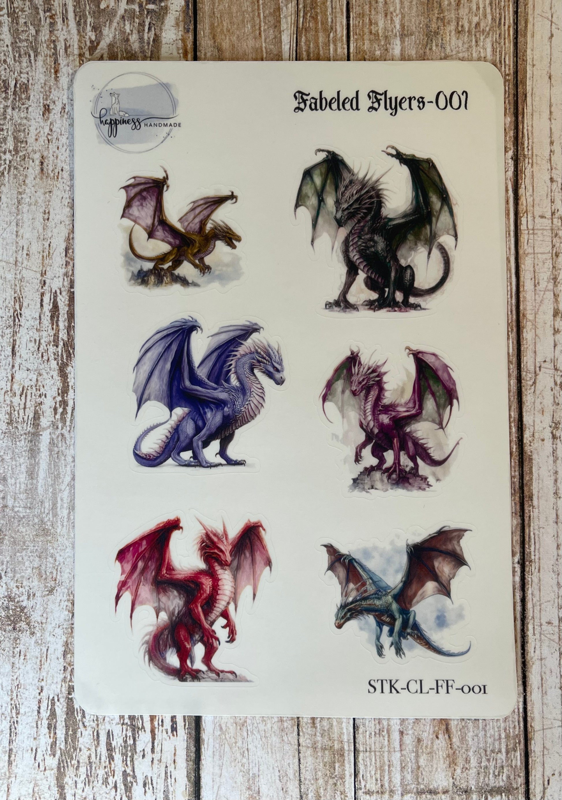 Dragon Fill Sticker Premium Clear Stickers-Dragons, stickers of multiple colors – Happiness ...