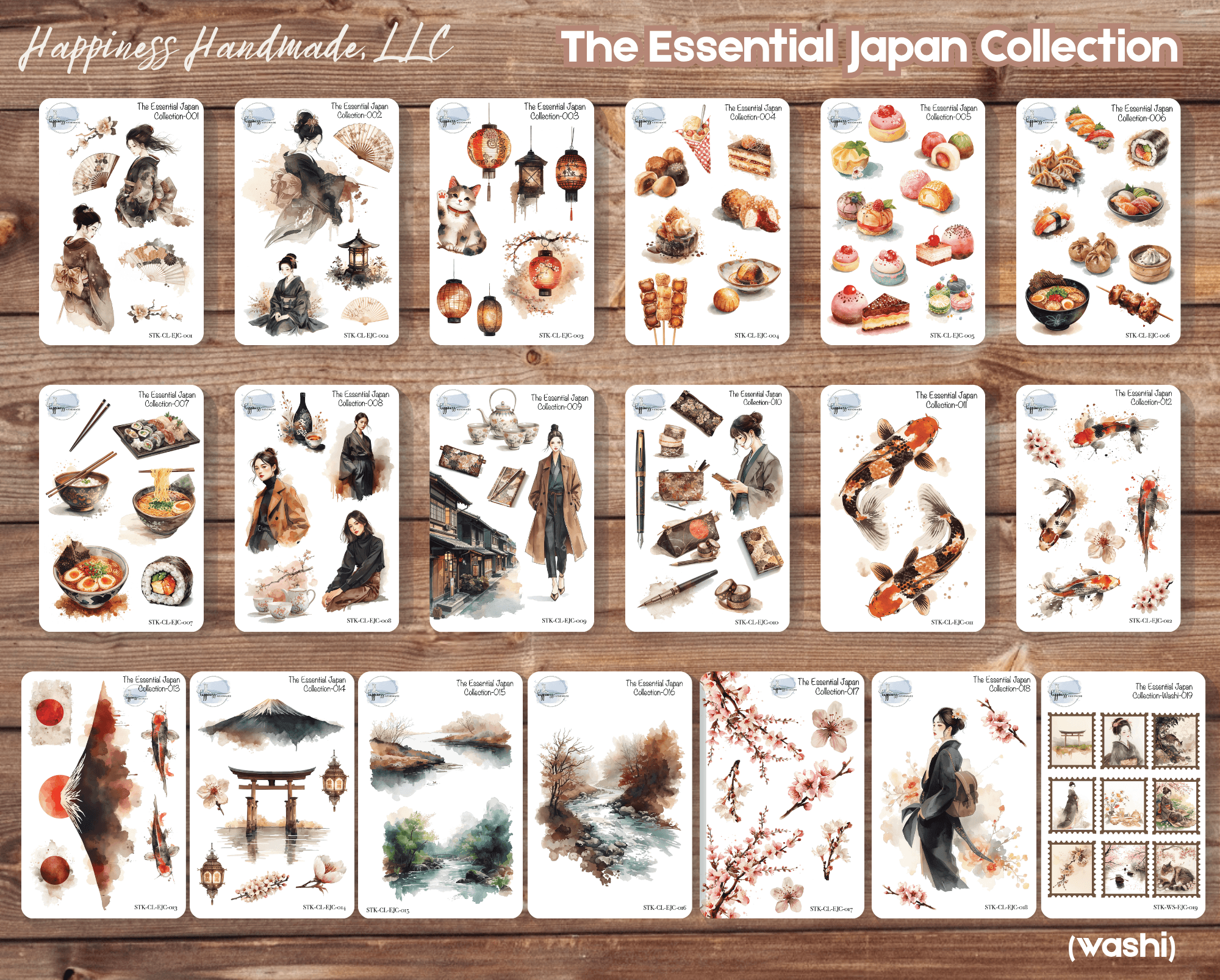 The Essential Japan Collection-Travel stickers – Happiness Handmade, LLC